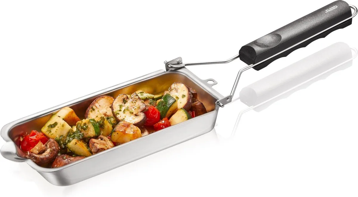 BBQ Barbecuepan - RVS BBQ Pan van GEFU in Zilver – productfoto