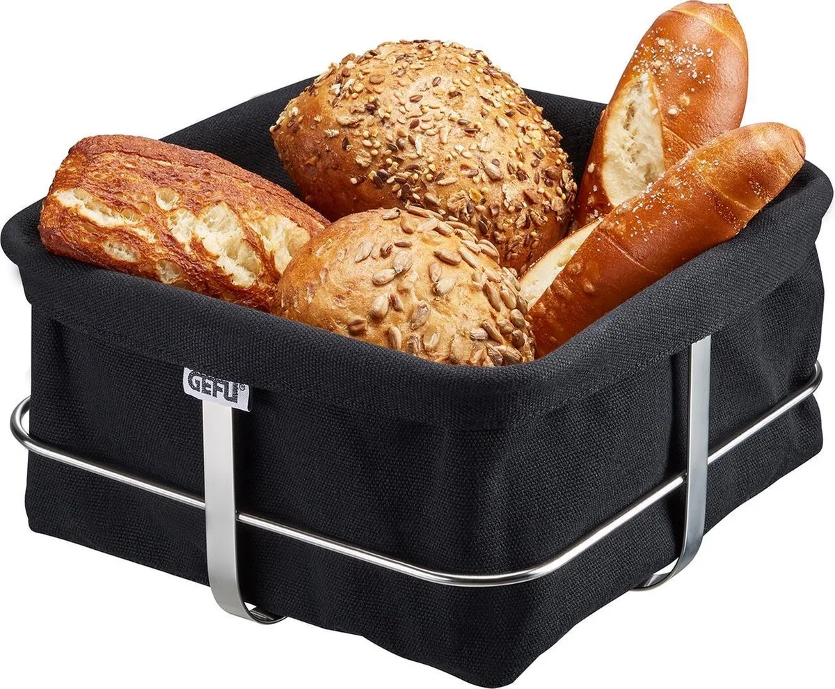 Broodmand Brunch - 22x22cm van GEFU in Zwart – productfoto