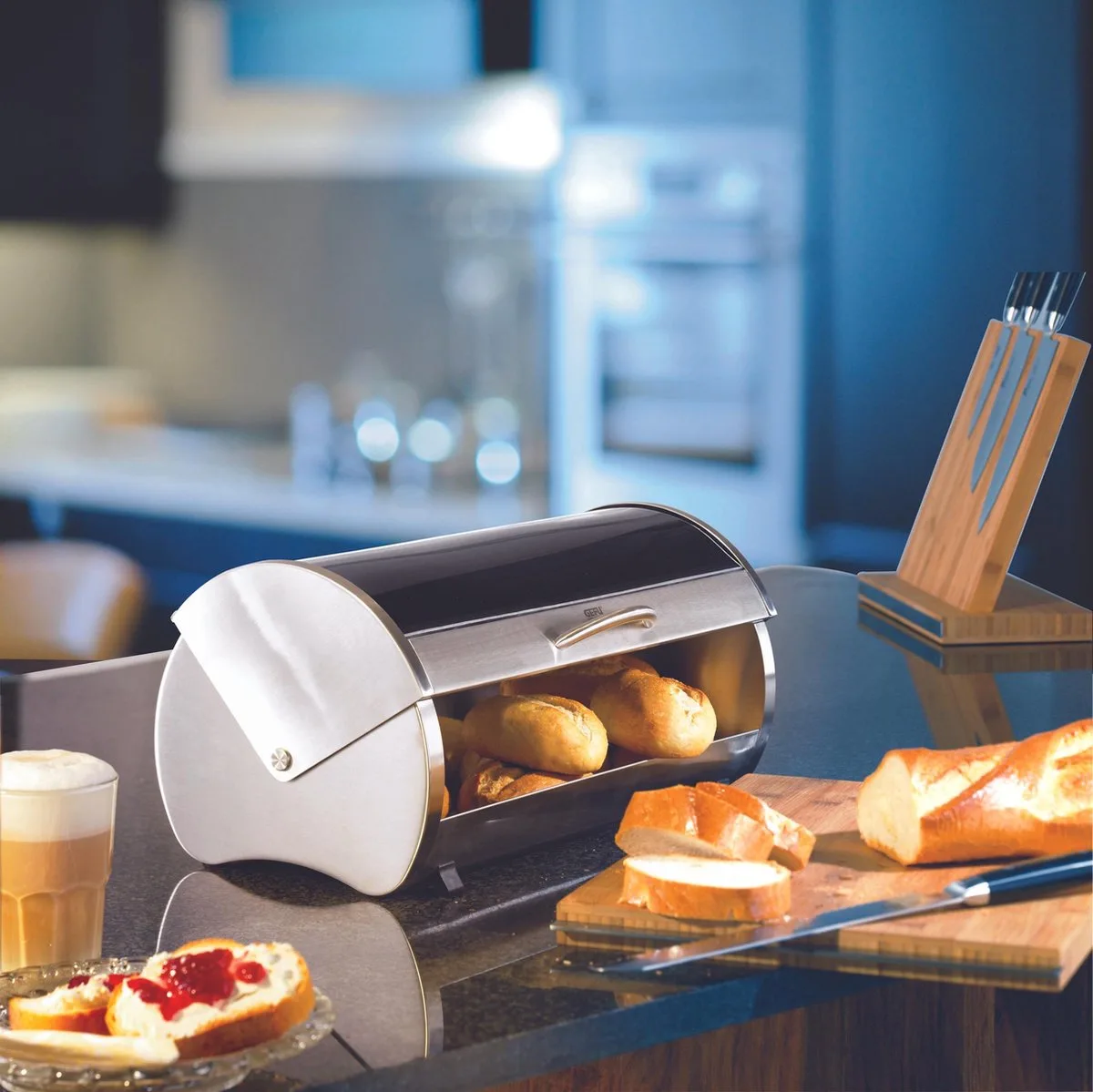 Broodtrommel Rondo van GEFU in Zwart – productfoto
