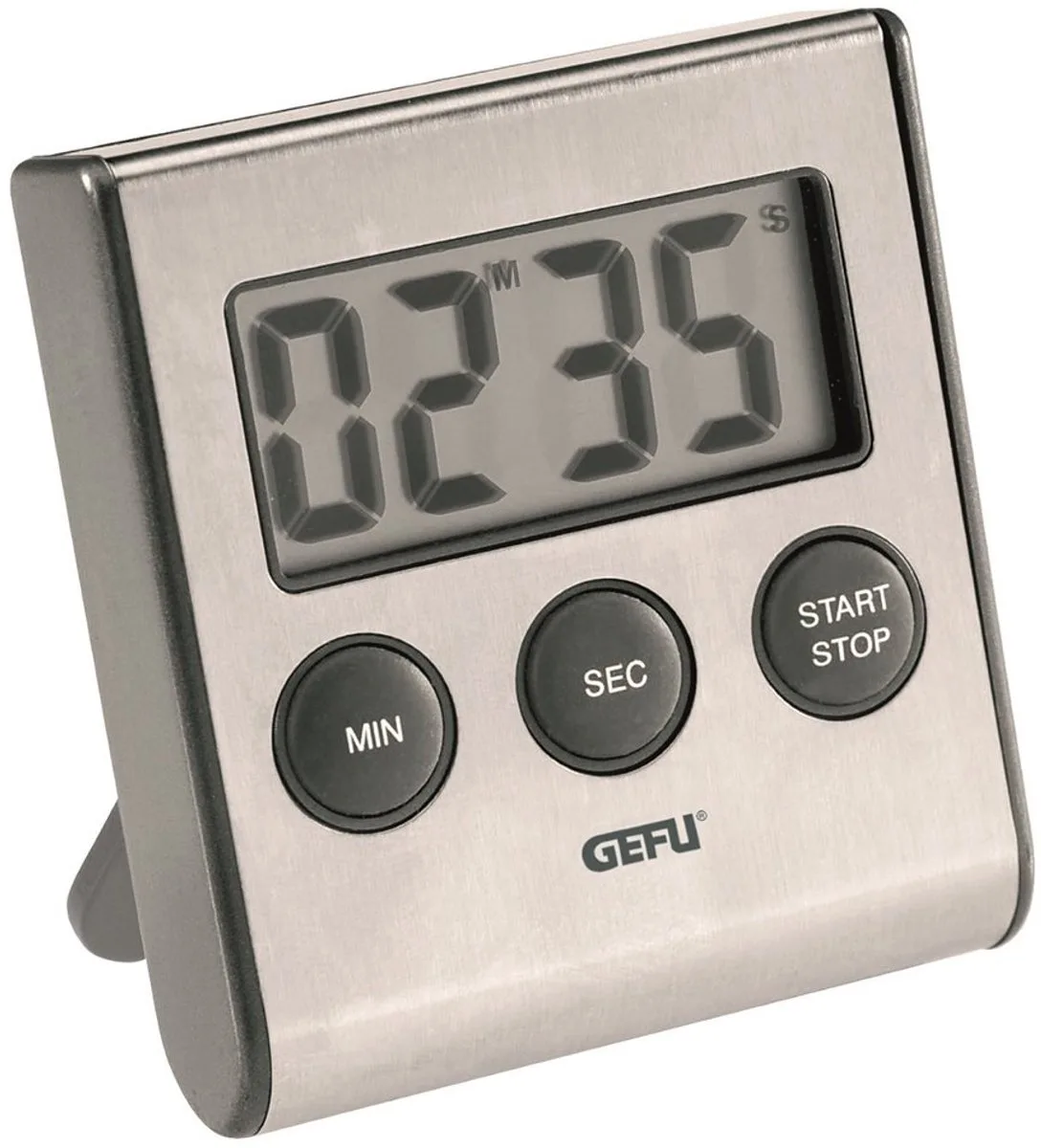 Digital-Timer CONTARE von GEFU in Silber – Produktfoto