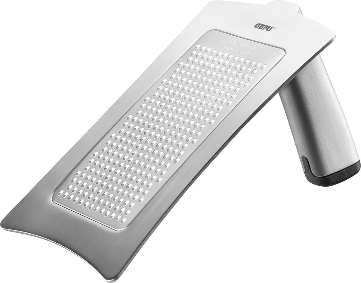 FORMAGGIO Gourmet Rasp 14,7 cm – Fijne Kaasrasp – DIAMOND LASER CUT – RVS de GEFU en Argent – photo produit