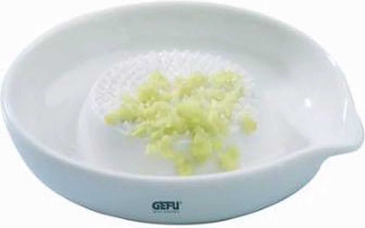 GRATO Keramische Rasp - Fijne Handrasp - Voor Gember, Knoflook & Parmezaan de GEFU en Blanc – photo produit