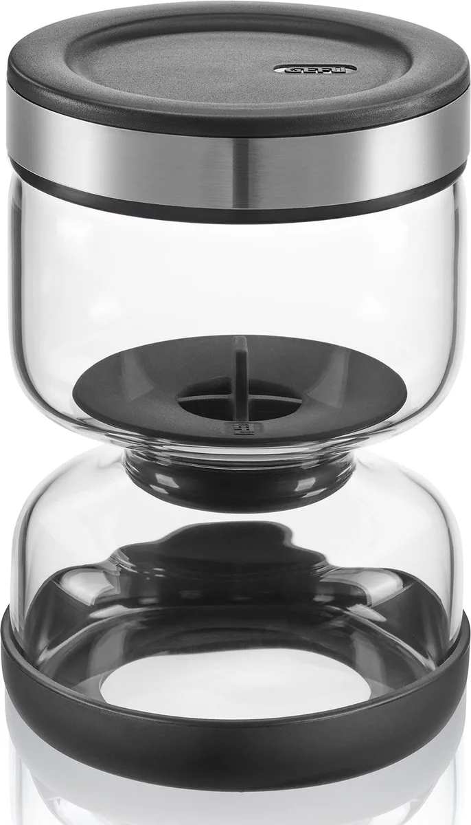LAVINA Uitlekpot 750 ml – Met Zeef – Voor Olijven, Augurken & Antipasti by GEFU in Black – product photo