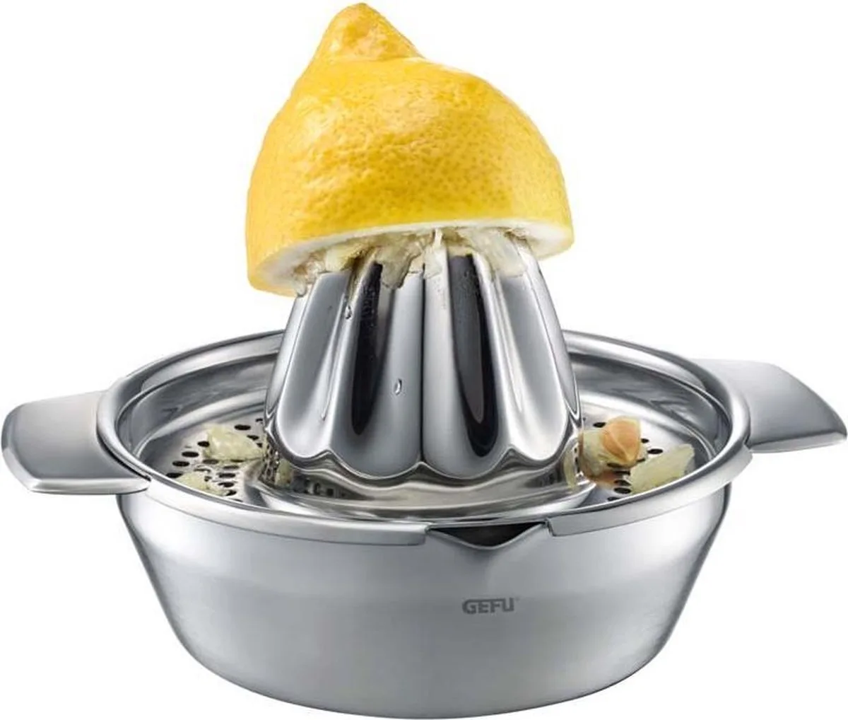 LEMON Citruspers - Handmatige Citroenpers - Voor Citroen & Limoen de GEFU en Argent – photo produit