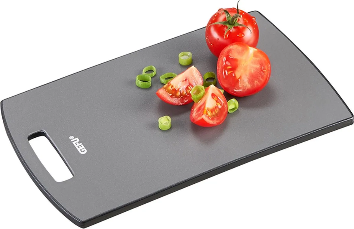LEVORO Snijplank 24 x 15 cm – Antibacterieel – Kunststof – Antislip van GEFU in Grijs – productfoto