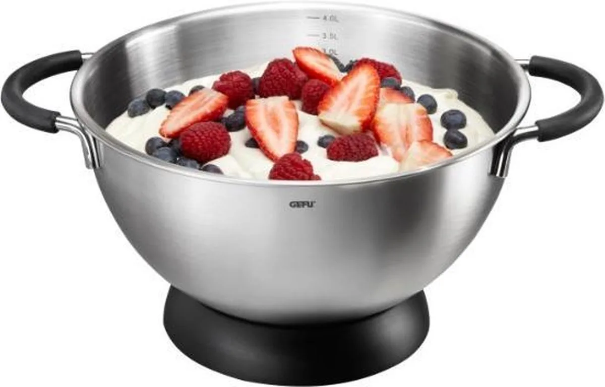 Mengkom Met Ronde Voet - Ø 24 cm - MESCO de GEFU en Argent – photo produit