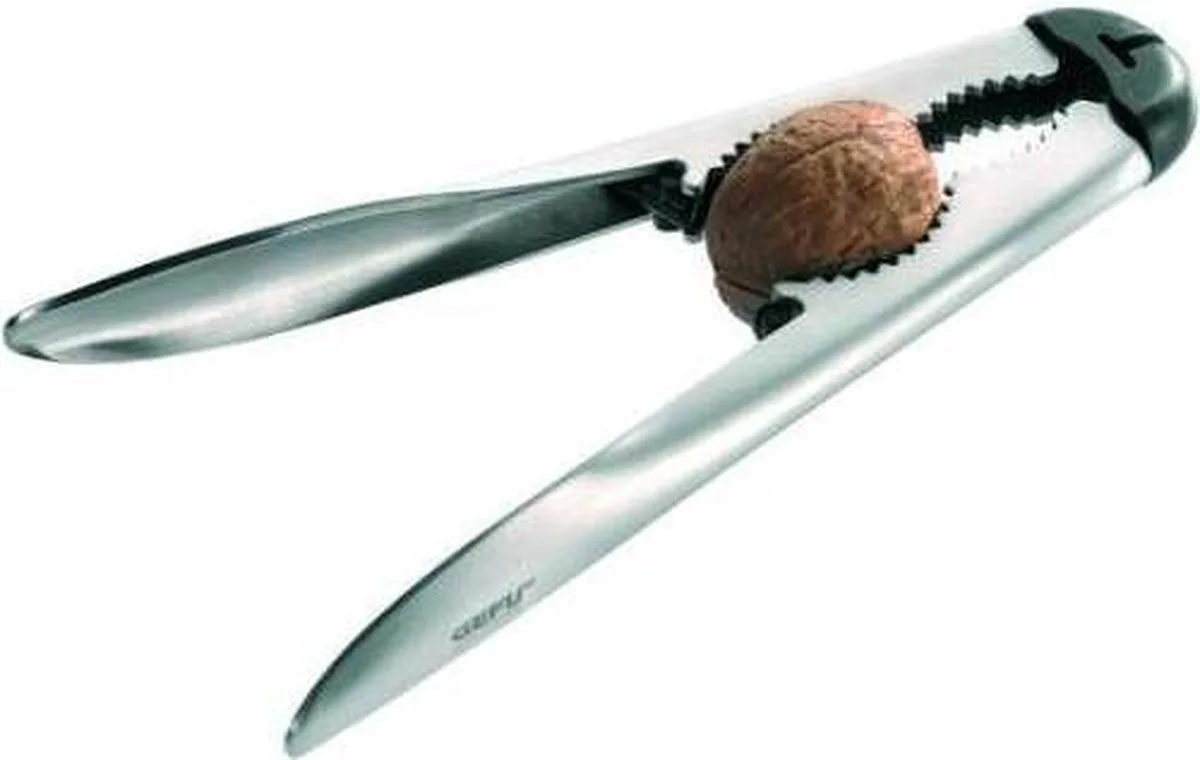 NOCETTO Notenkraker 18 cm – RVS – Voor Walnoten, Hazelnoten en Amandelen de GEFU en Argent – photo produit