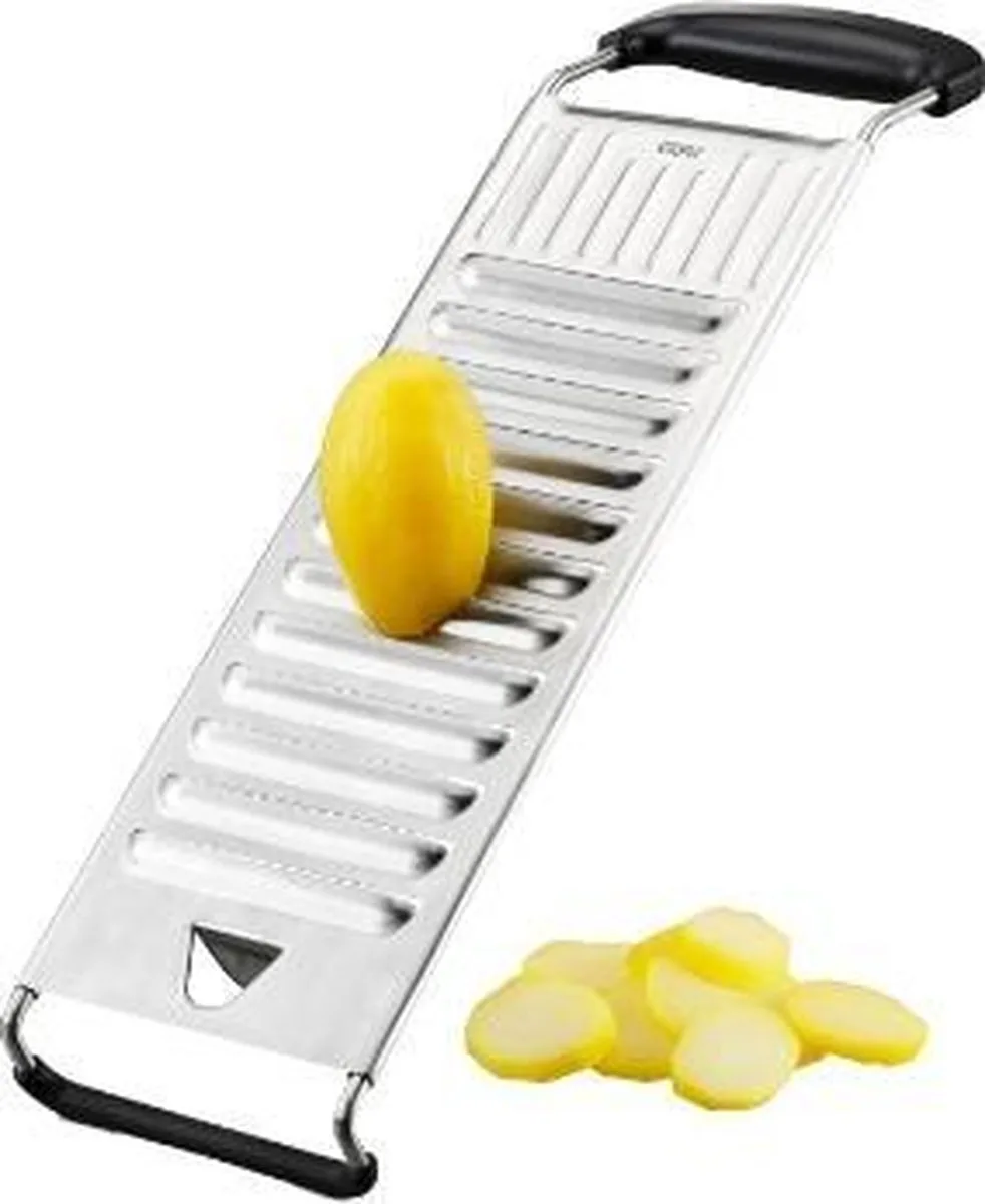 PATO Aardappel Snijder - Plakjes snijder - Rasp van GEFU in Zilver, Zwart – productfoto