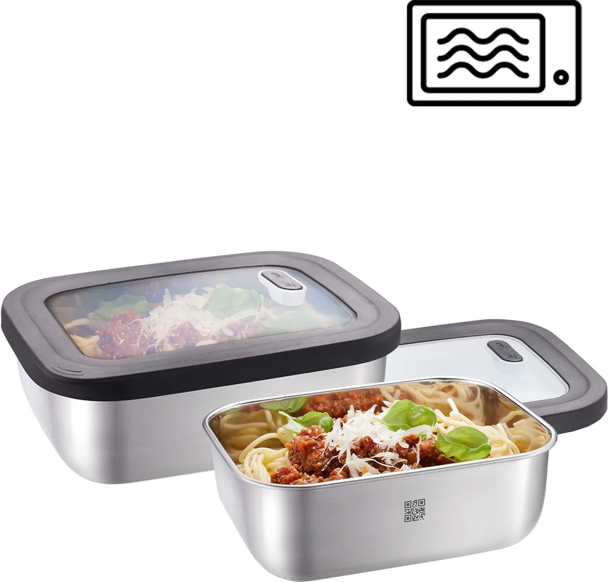 PROVIDO Vershouddozen Set – 2-delig – Bewaarbakken 1,3L & 2,6L – Luchtdicht en Lekvrij de GEFU en Rvs – photo produit
