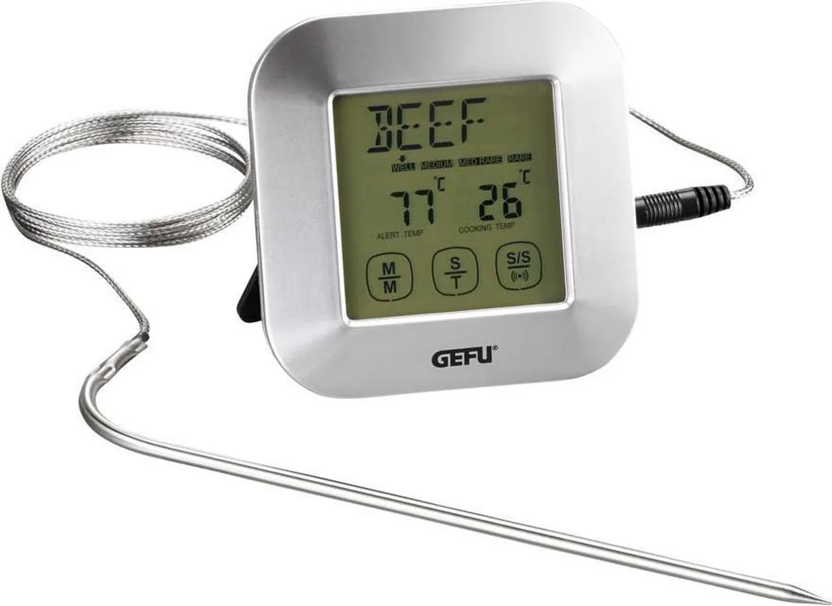 PUNTO Keukenthermometer 14 cm – RVS – Tot 300°C – Voor Frituren, Bakken en Braadgerechten van GEFU in Zilver – productfoto