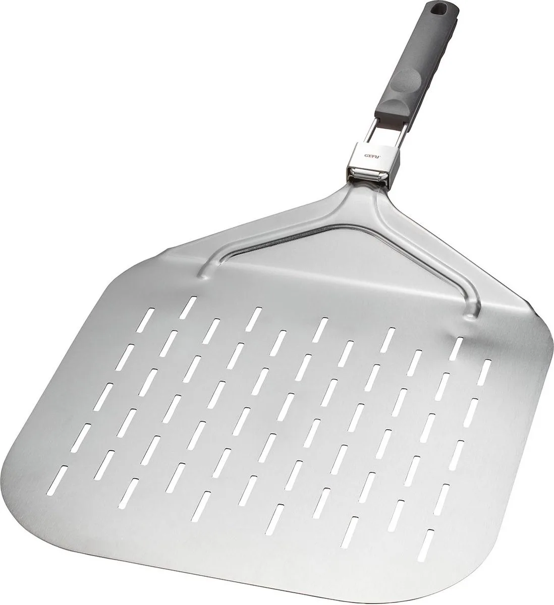 SLIDE Pizzaschep – 32 x 32 cm – Opvouwbare Handgreep – RVS by GEFU in Silver – product photo