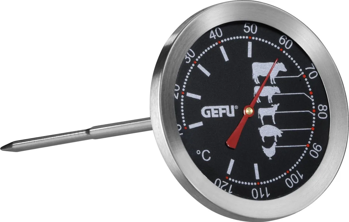 TEMPERE Braadthermometer - Vleesthermometer - Analoge Kernthermometer van GEFU in Zwart – productfoto