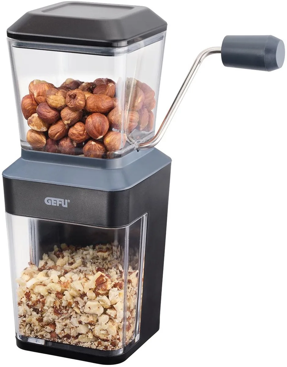 TRITO Notenmolen – Handmatige Hakmolen voor Noten, Chocolade en Koekjes – Met Opvanglade – RVS von GEFU in Schwarz – Produktfoto