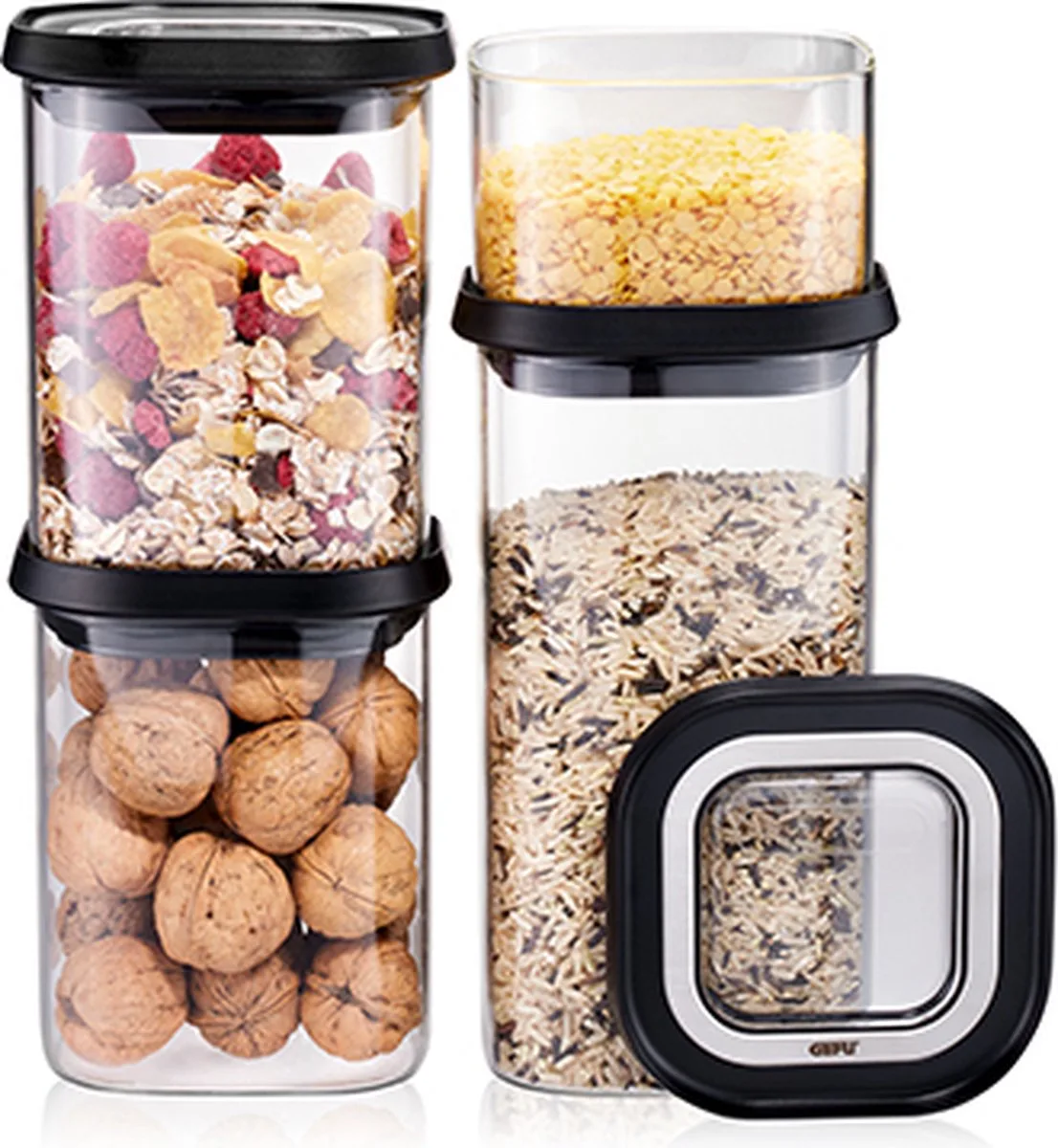 Vershoudbak PANTRY - set van 4 - glas de GEFU en Transparent – photo produit