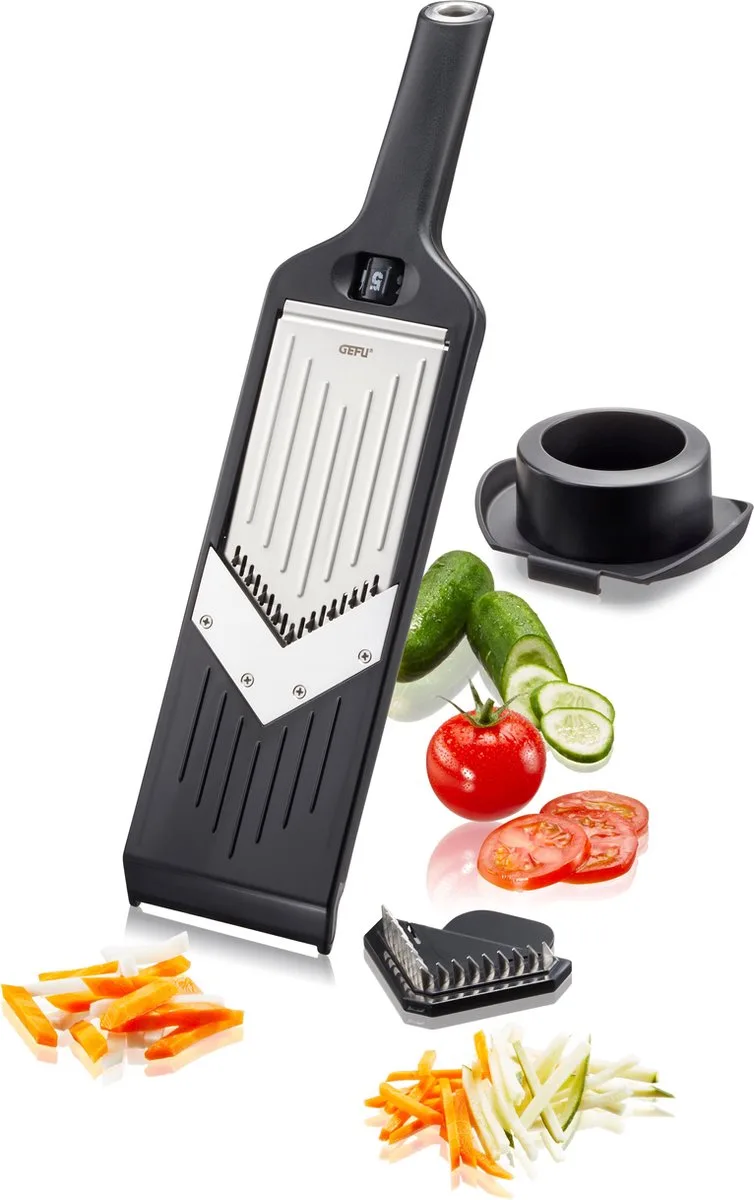 VIOLI 2.0 Mandoline - Verstelbare Groentesnijder - Julienne en Plakken van GEFU in Zwart – productfoto