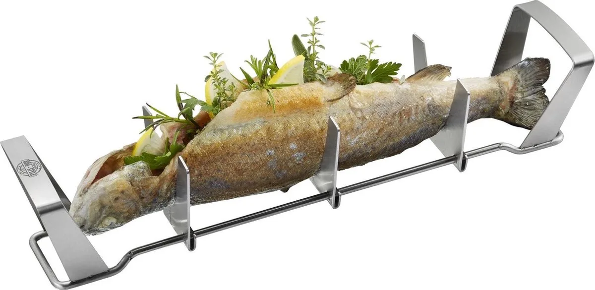 Vishouder Barbecue van GEFU in Zilver – productfoto