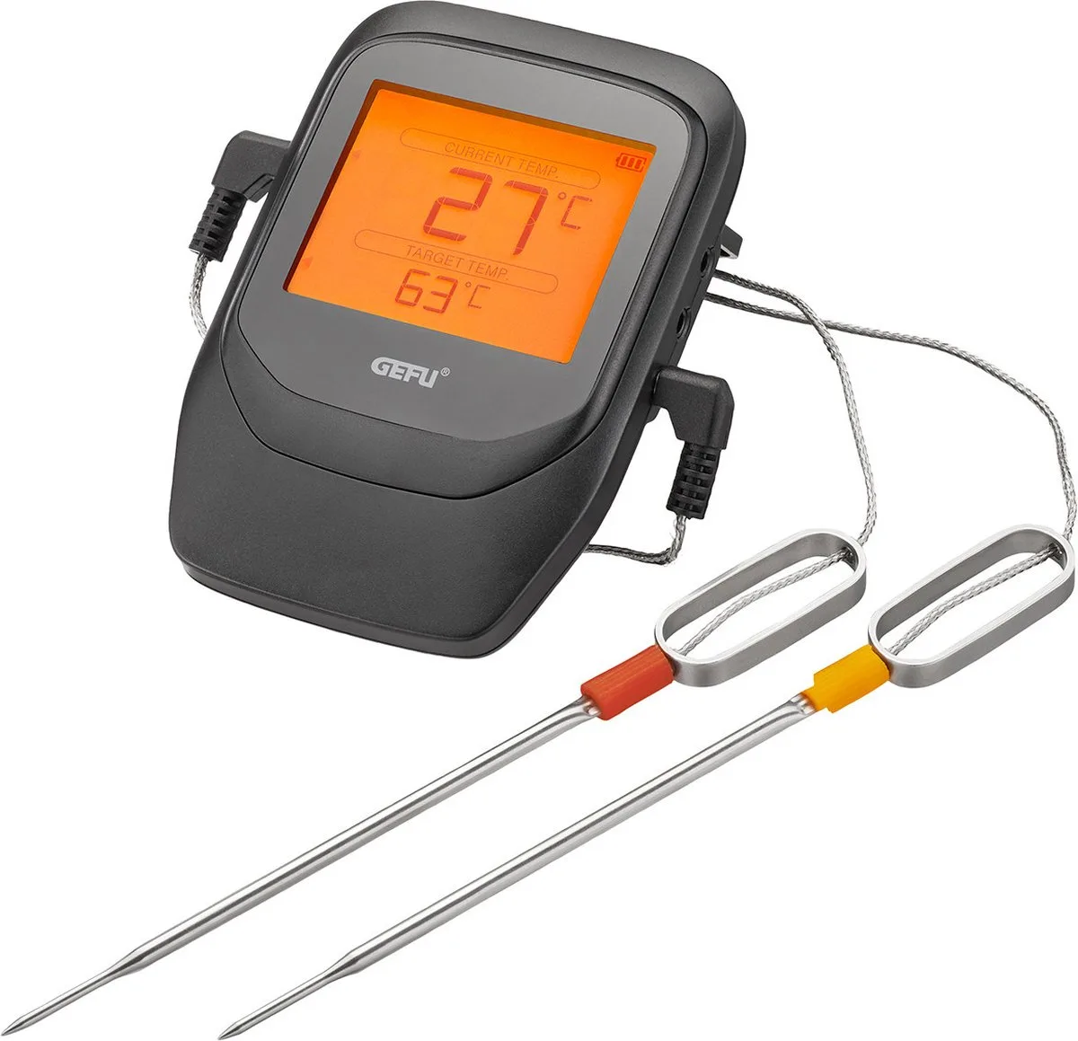 Vlees en Grill Thermometer, Bluetooth, Inclusief 2 Sonden by GEFU in Black – product photo