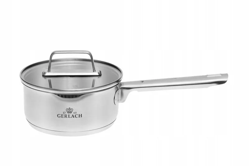 Ambiente RVS Braadpan met Deksel - Inductie - 1L van Gerlach in Zilver – productfoto