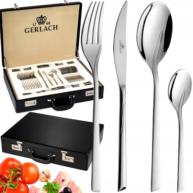 Flames Bestekset 68 Delig 12 Pers. Roestvrij Staal Glans by Gerlach – product photo
