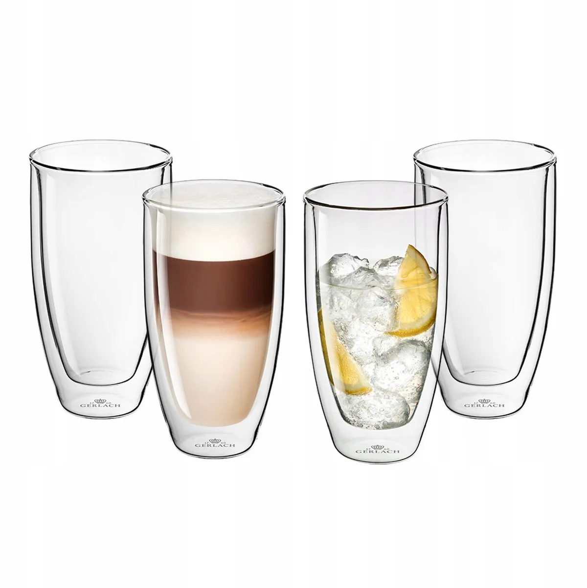 FLOW Thermische Glazen 350ml - Set van 4 van Gerlach in Kleurloos – productfoto