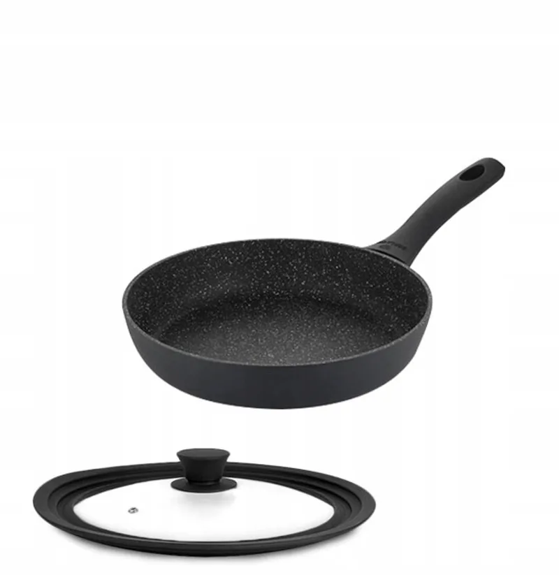 Granitex Koekenpan 24 cm set Deksel - Anti-rug by Gerlach in Black – product photo