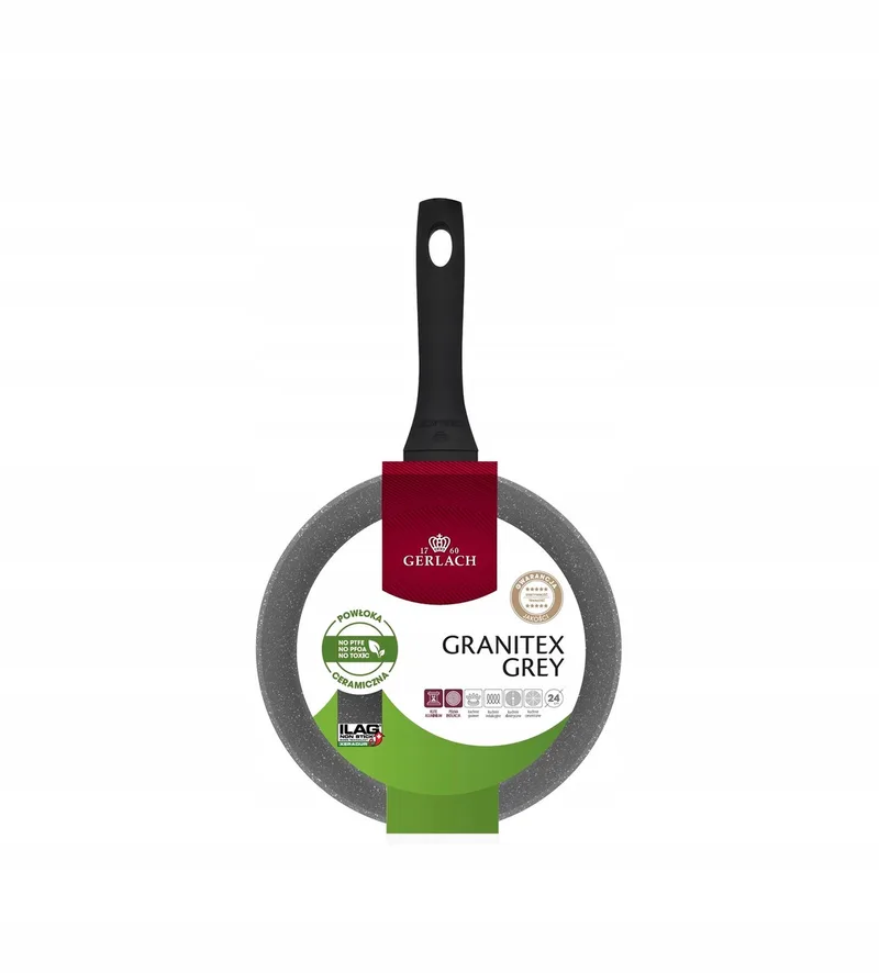 Granitex Koekenpan 28cm - Keramisch, Anti-aanbak, Inductie fra Gerlach i Grå – produktbillede