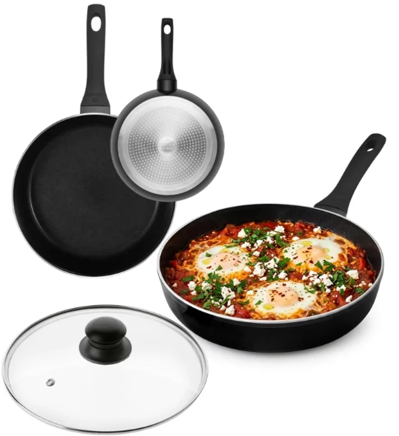 Harmony Classic Koekenpan 24cm met Keramische Coating & Deksel fra Gerlach i Sort – produktbillede