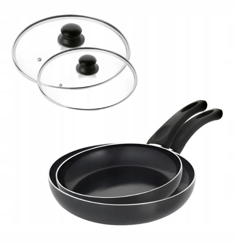 Initial Pannenset Keramische Coating 24/28cm + Deksel by Gerlach in Black – product photo