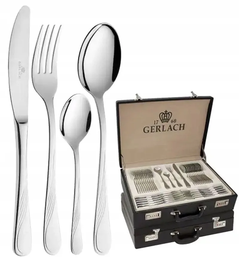 Luxe Bestekset 136 Delen voor 24 Personen in Koffer by Gerlach in Glanzend – product photo