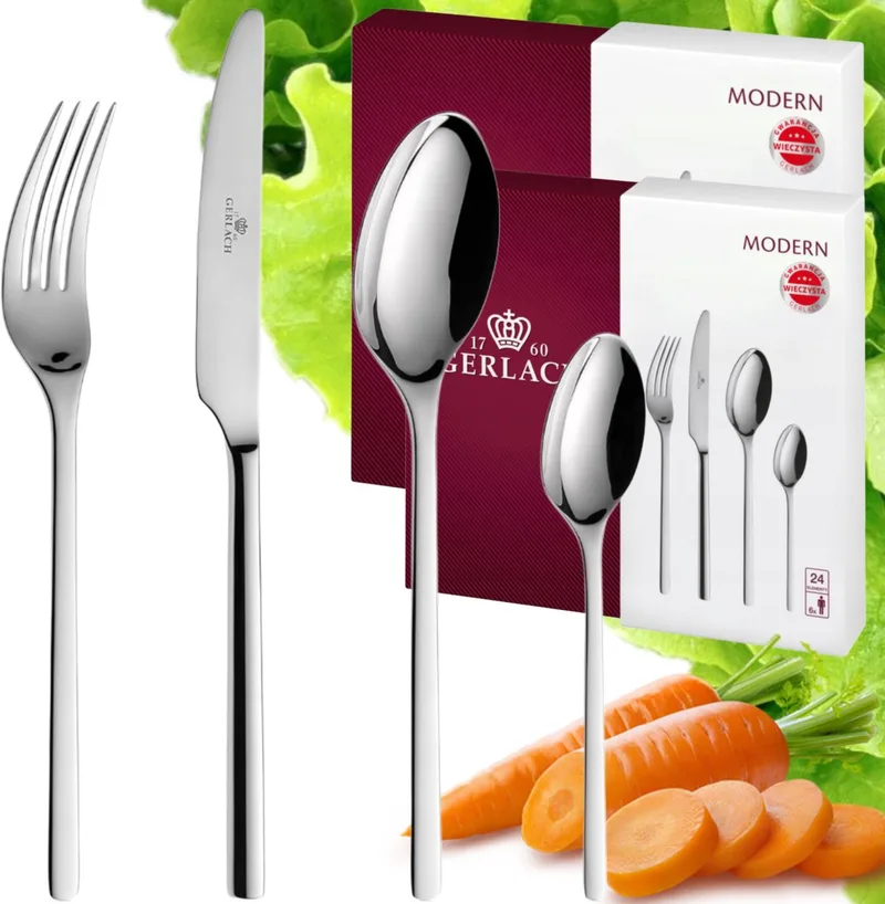 Modern Bestekset 48 Delen voor 12 Personen - Roestvrij Staal de Gerlach – photo produit