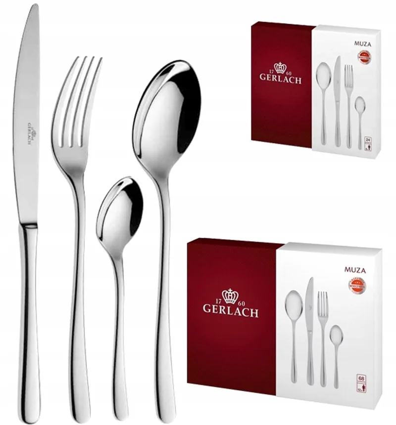 Muza Bestekset 92 Delen voor 18 Personen - Glanzend Staal by Gerlach in Silver – product photo