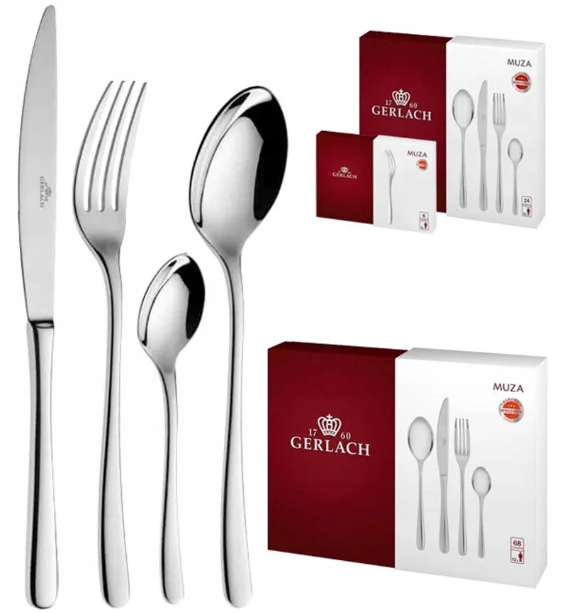 Muza Bestekset 98 Delen voor 18 Personen - Glanzend Staal by Gerlach in Silver – product photo