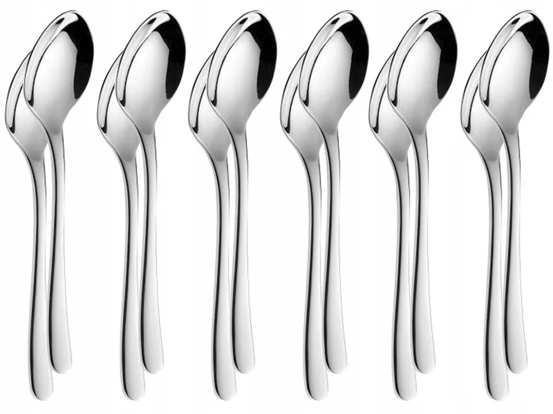 Muza Theelepels - 12 Stuks, Roestvrij Staal 18/10, Glans by Gerlach in Silver – product photo