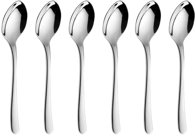 Muza Theelepels 6 stuks - Roestvrij Staal 18/10 Glans by Gerlach in Silver – product photo