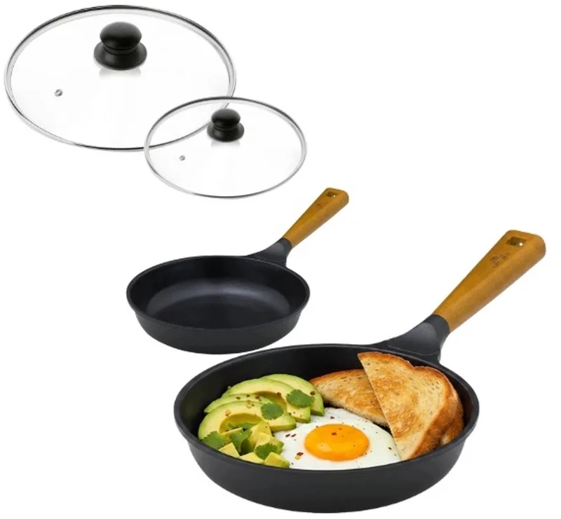 Natur Keramische Pannenset 20 & 28 cm met ILAG Xera Dur 2 Coating by Gerlach in Black – product photo