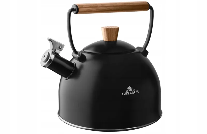 Natur Waterkoker 2.5L - Staal & Eikenhout by Gerlach in Black – product photo