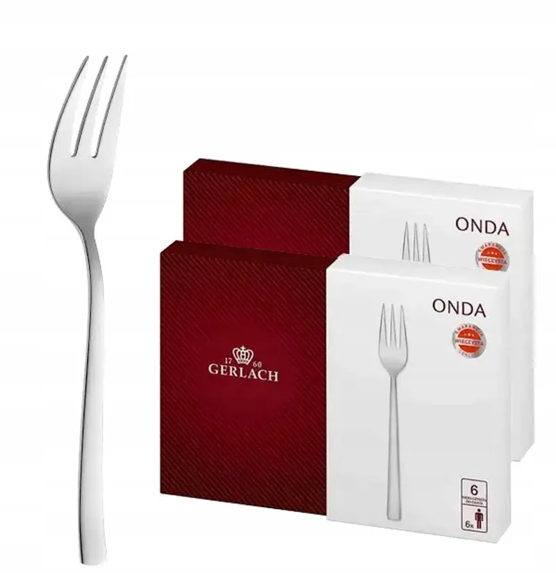 Onda Taartvorkjes Set 12 Stuks - Roestvrij Staal 18/10 by Gerlach in Silver – product photo