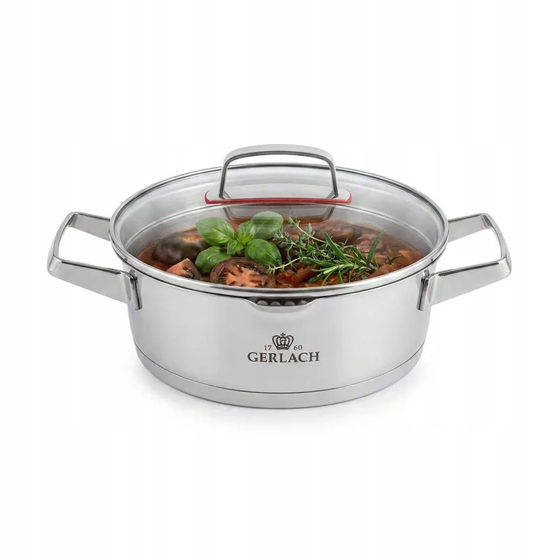 Superior Kookpan 2.5L RVS 24cm met Deksel by Gerlach in Silver – product photo