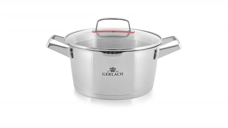 Superior Kookpan 4L - Roestvrij Staal met Zeefdeksel de Gerlach en Argent – photo produit