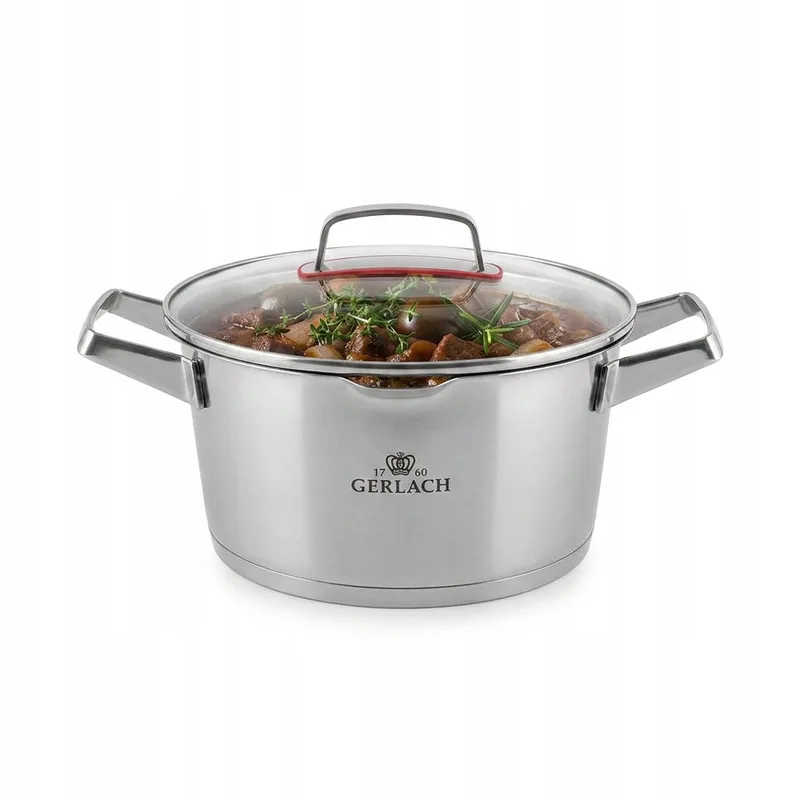 Superior Kookpan 4L RVS 24cm met Deksel by Gerlach in Silver – product photo