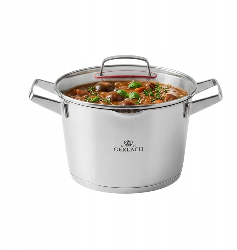 Superior Kookpan 5.5L RVS - 24cm met Deksel de Gerlach en Argent – photo produit