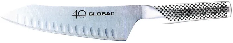 G-83/40LC Orientaals hakmes met kuiltjes 18 cm von Global in Zilvergrijs – Produktfoto