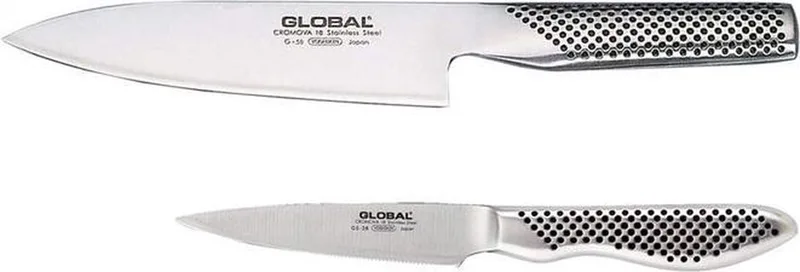 G5838 Messenset 2-delig - Koksmes - Officemes de Global en Rvs – photo produit