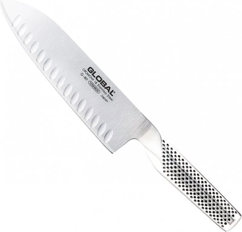 G80 Santokumes - 20 cm - Kuiltjes by Global in Chrome – product photo