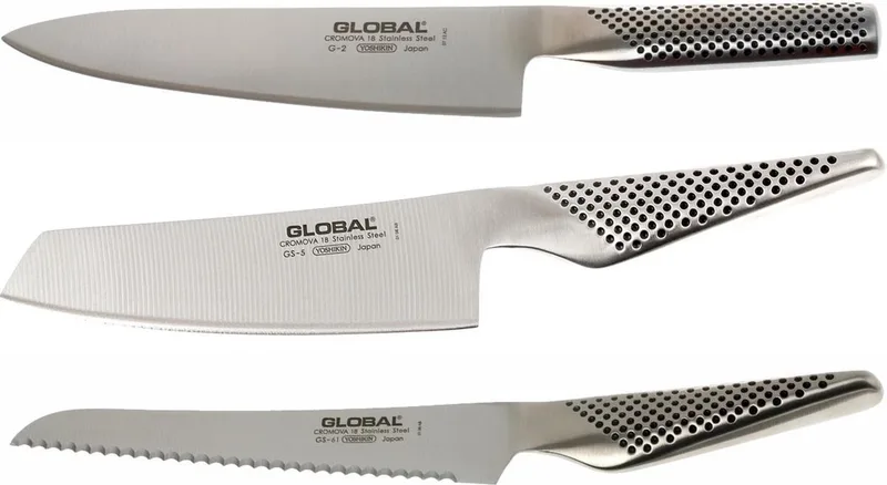 Messenset G-2561, 3-delig von Global in Rvs – Produktfoto