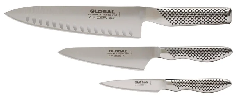 messenset G-773889 3-delig von Global in Rvs – Produktfoto