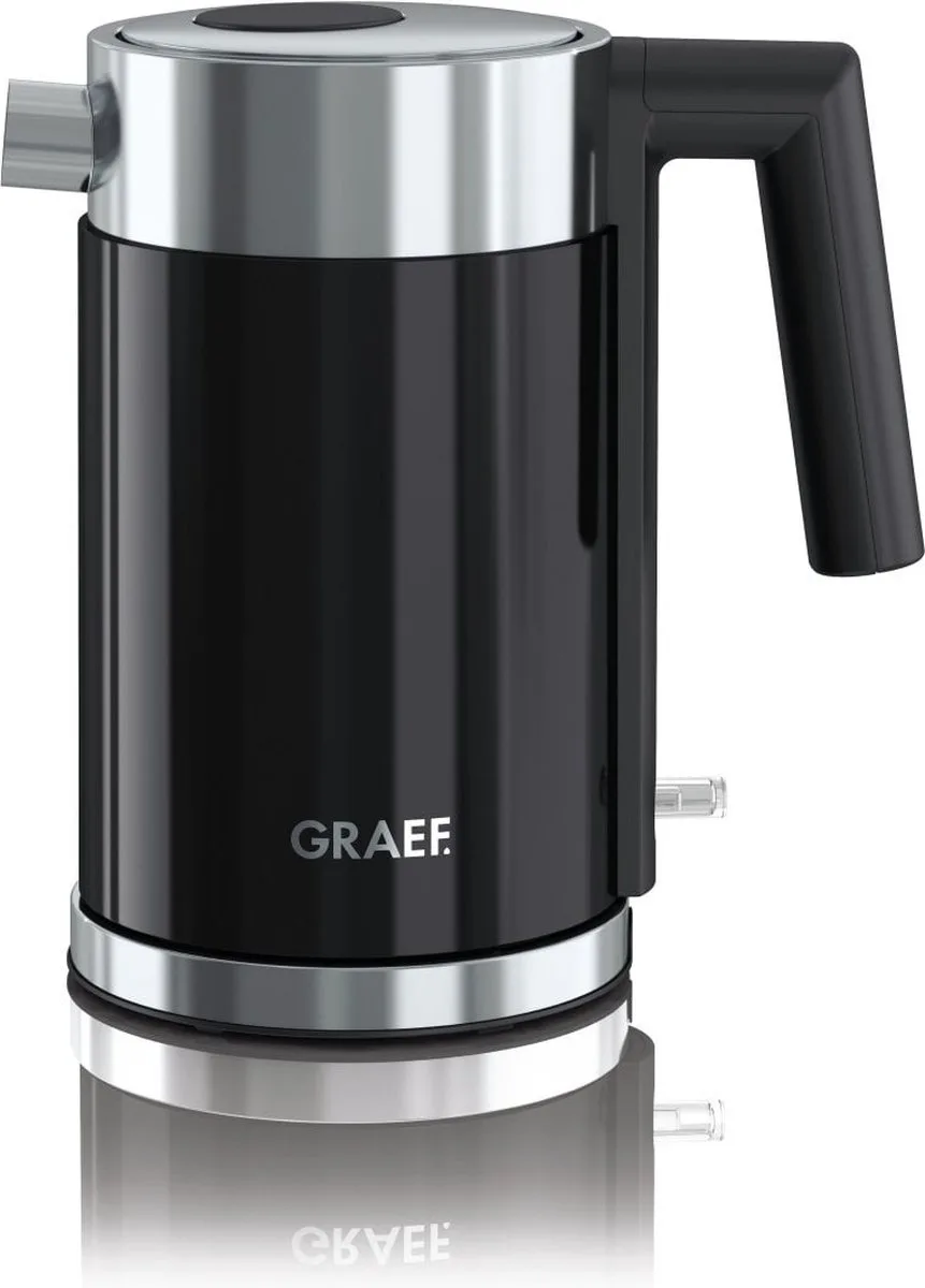 Waterkoker - WK402 - 1 liter fra Graef i Zwart en RVS – produktbillede