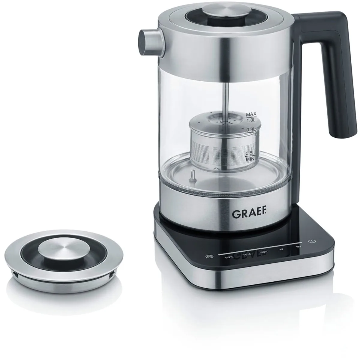 WK350 Waterkoker Aantal/Volume: 1 l de Graef en Rvs – photo produit