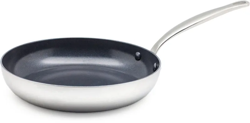 Barcelona Evershine Koekenpan 30cm - PFAS-vrije antikleeflaag - Koekenpan inductie - Keramische koekenpan - Ovenbestendig tot 220°C - Zilver fra GreenPan i Sølv – produktbillede