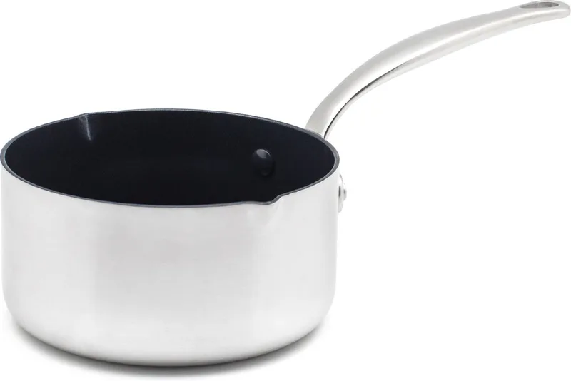 Barcelona Evershine Sauspan 16cm - 1.5L - PFAS-vrije antikleeflaag - Sauspan inductie - Keramische pan - Ovenbestendig tot 220°C - Zonder deksel - Zilver by GreenPan in Silver – product photo